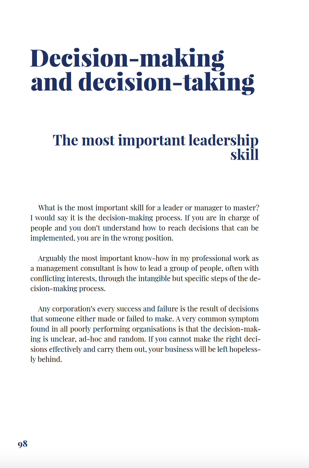 MANAGEMENT CONSULTING, The Why, What and How – Sandermoen Publishing